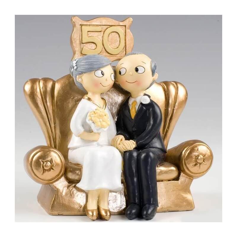 Figures originales pour les gâteaux de mariage en or