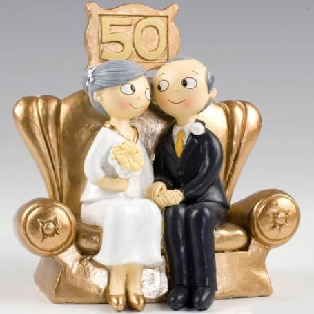 Figures originales pour les gâteaux de mariage en or