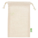 Sac en coton pour présentation de détails en couleur naturelle 13x21