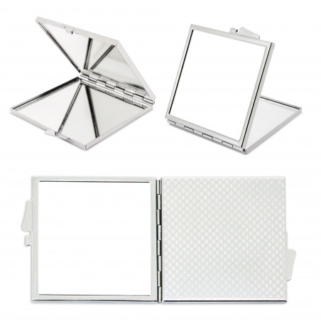 Miroir double carré argenté pour sublimation
