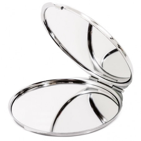 Miroir double rond argenté pour événements et entreprises