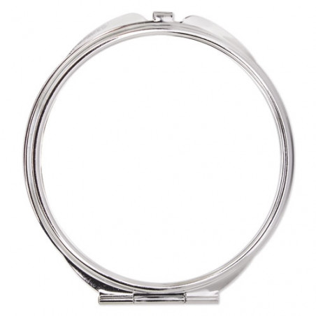 Miroir double rond argenté pour événements et entreprises