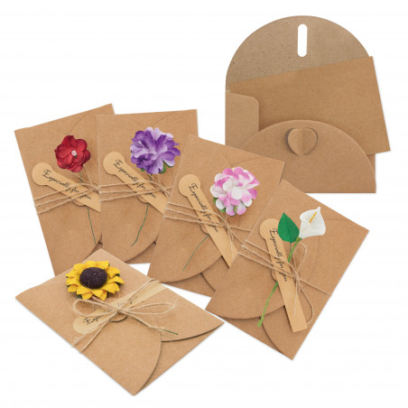 Pack de 10 cartes de vœux de bricolage
