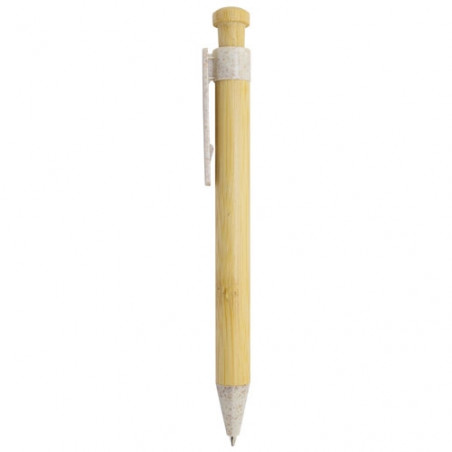 Stylo éco-durable en bambou et fibre de blé à offrir
