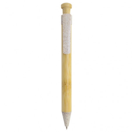 Stylo éco-durable en bambou et fibre de blé à offrir