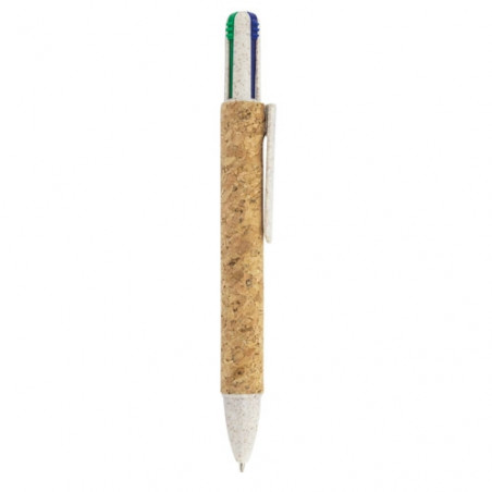 Stylo 4 couleurs avec corps en liège