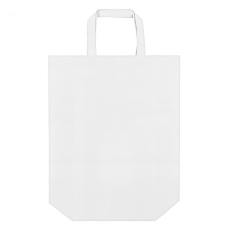 Sac non tissé blanc avec double poignée 35x39