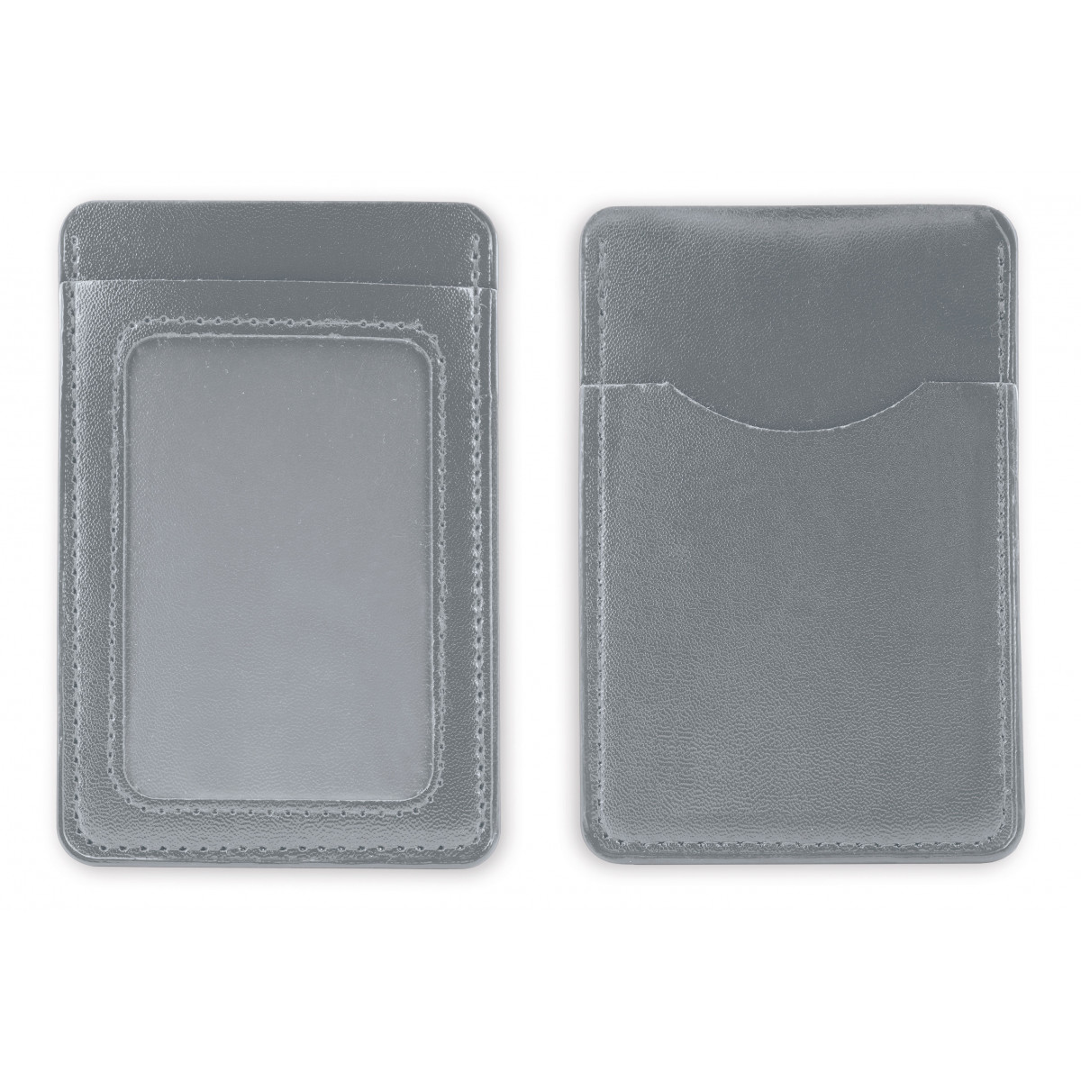 Porte-monnaie en simili cuir avec fenêtre couleur argent à offrir
