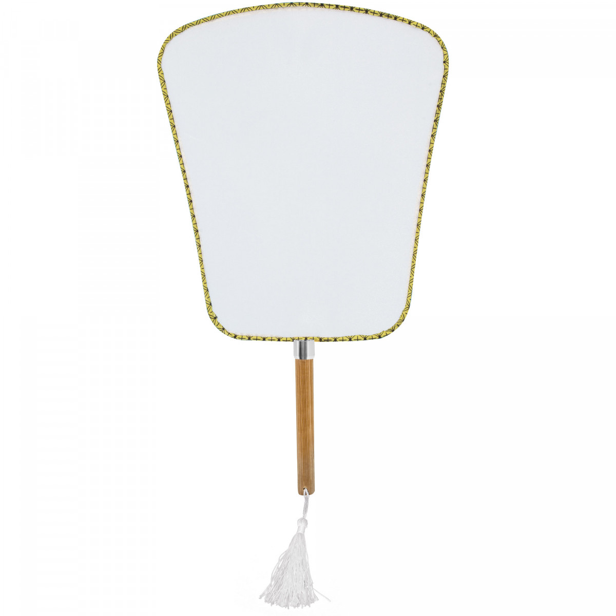 Pai Pai en polyester blanc et poignée en bambou de style asiatique pour événements