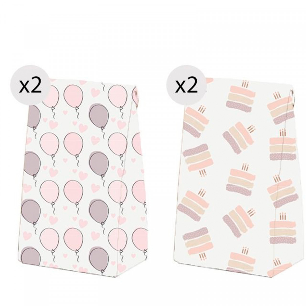 Lot de 4 petits sacs cadeaux pour les détails d\'anniversaire