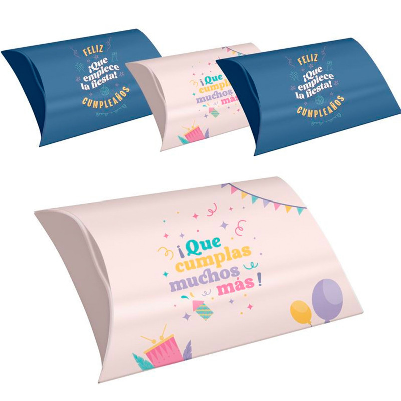 Set de 4 petites boîtes pour les anniversaires