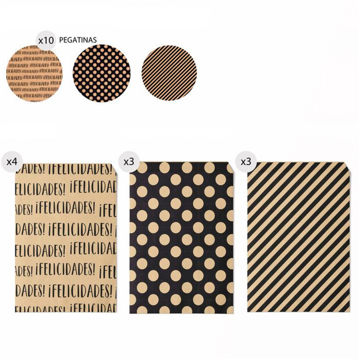Enveloppes en papier kraft 13 x 16 cm en pack de 10