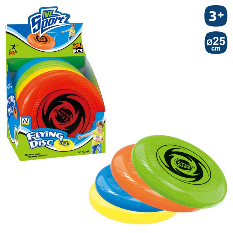 Frisbee coloré de 25 cm pour enfants détail