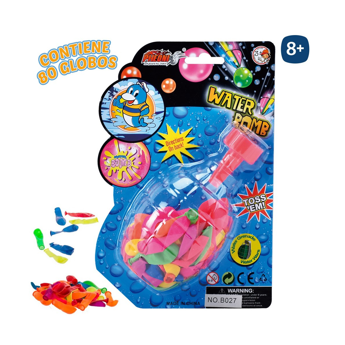 Paquet de 80 ballons d'eau colorés pour les enfants