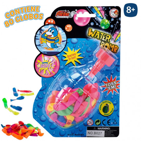 Paquet de 80 ballons d'eau colorés pour les enfants