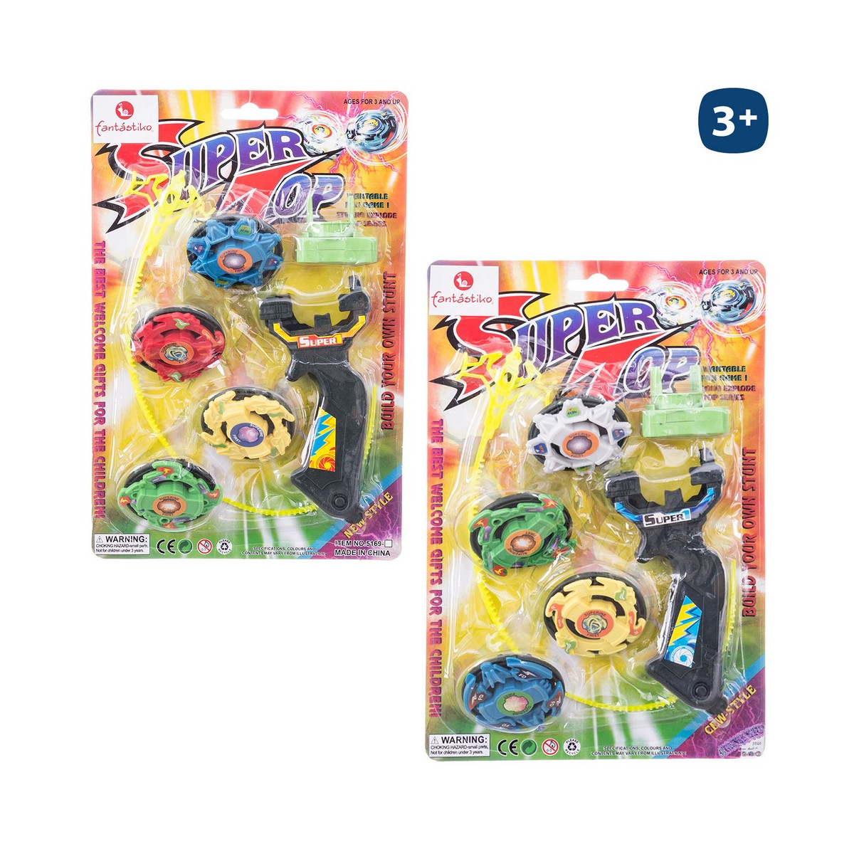 Set de toupies top avec lanceur pour enfants