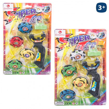 Set de toupies top avec lanceur pour enfants