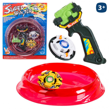 Toupies haut de gamme avec dispositif de lancement et plateforme de jeu pour enfants