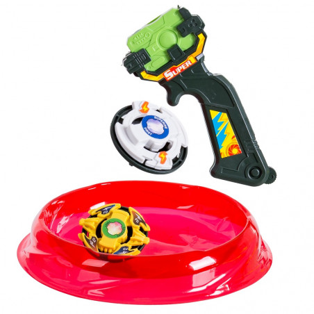 Toupies haut de gamme avec dispositif de lancement et plateforme de jeu pour enfants