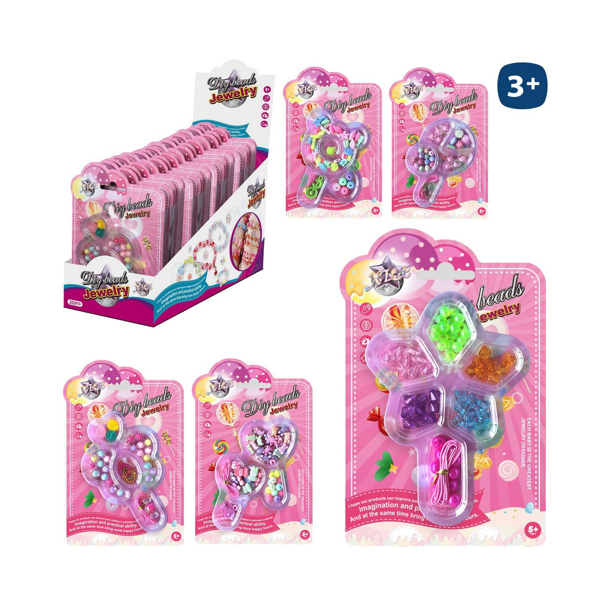 Perles pour faire des bracelets et colliers personnalisés pour filles