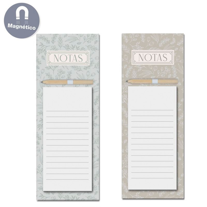 Bloc-notes vintage avec aimant et crayon pour plus de détails