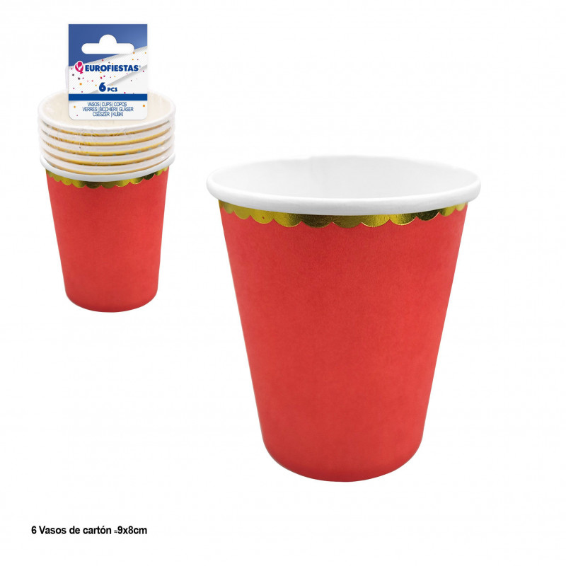 Gobelet jetable pour les fêtes en couleur rouge