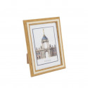 Cadre photo taille 10x15 bicolore en crème et bois à offrir