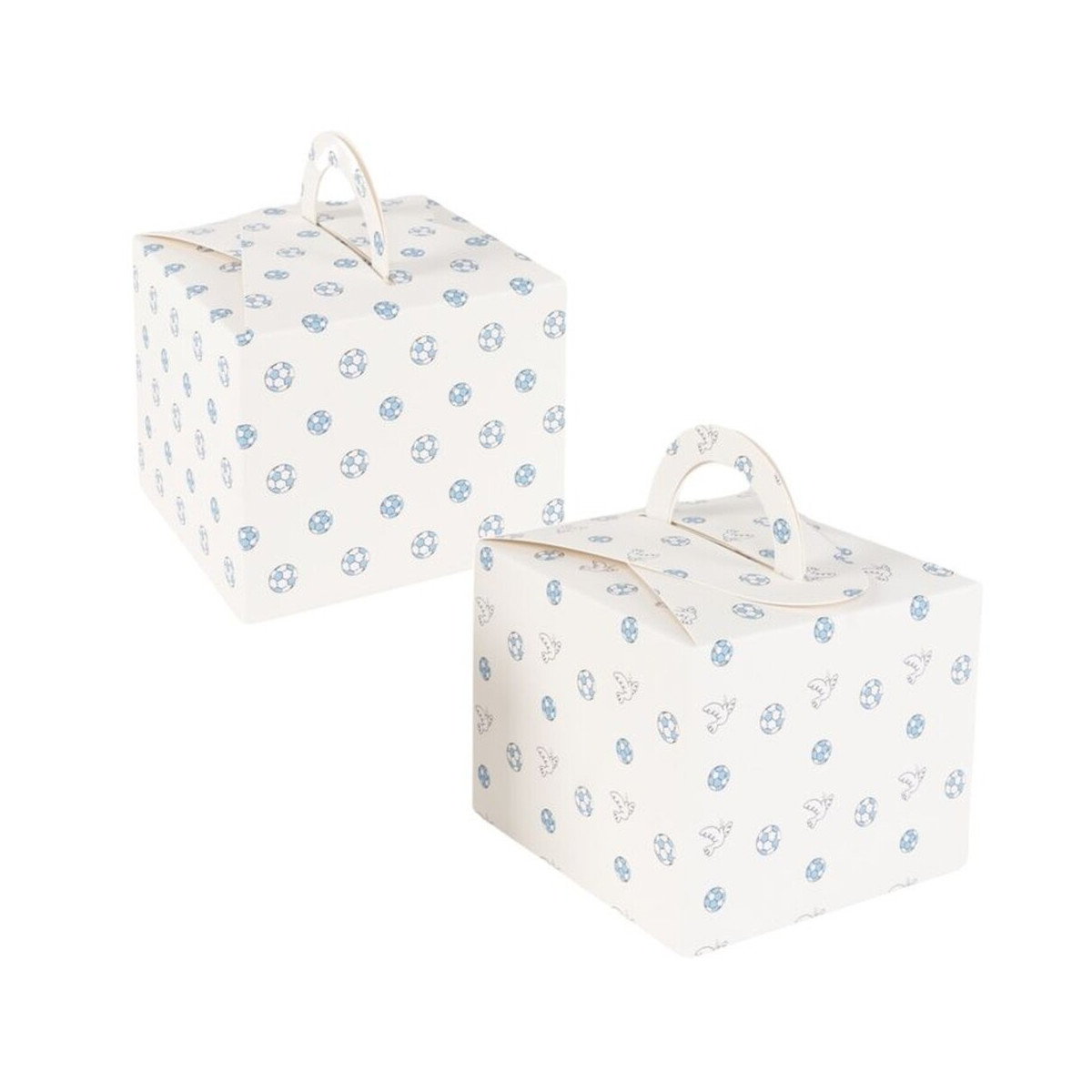 Set de 4 boîtes carrées avec anse communion d'enfant