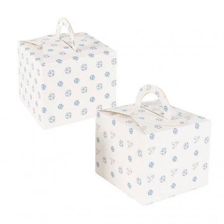 Set de 4 boîtes carrées avec anse communion d'enfant