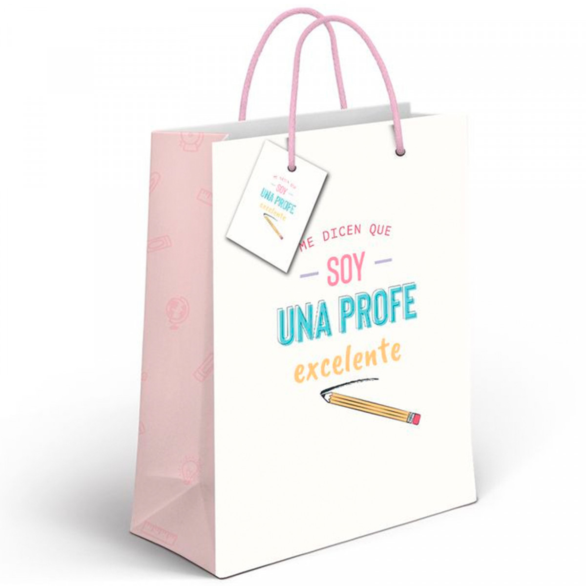 Sac en papier avec message pour les enseignants