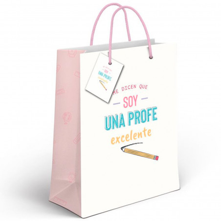 Sac en papier avec message pour les enseignants