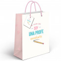 Sac en papier moyen avec message pour les enseignants
