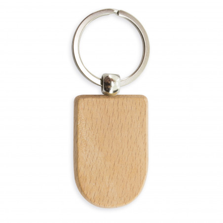 Porte-clés en bois en forme de bouclier à offrir