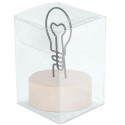 Porte-notes en Bois avec Clip en Forme d'Ampoule Détail Original et Pratique