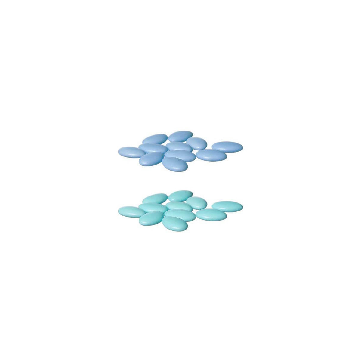 Pelotons de chocolat bleu