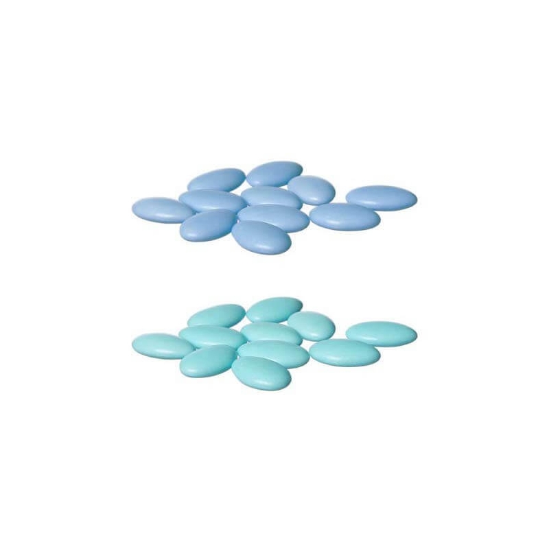 Pelotons de chocolat bleu