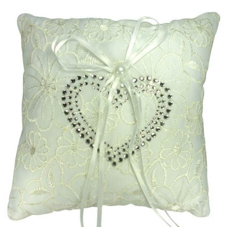 Coussin broderie mariage