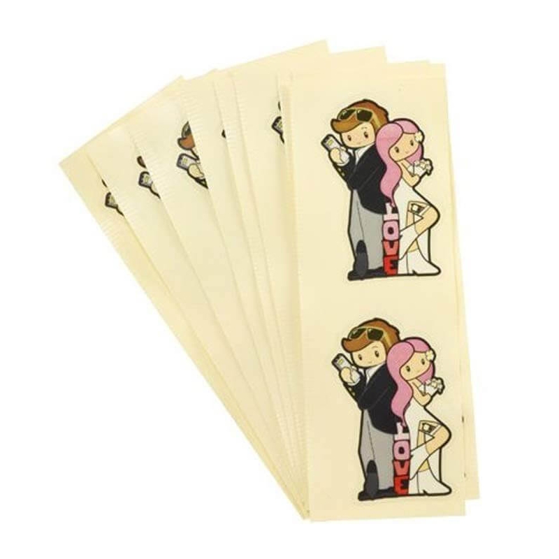 Autocollants mariés Mr & Mrs Love