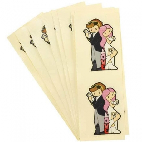 Autocollants mariés Mr & Mrs Love