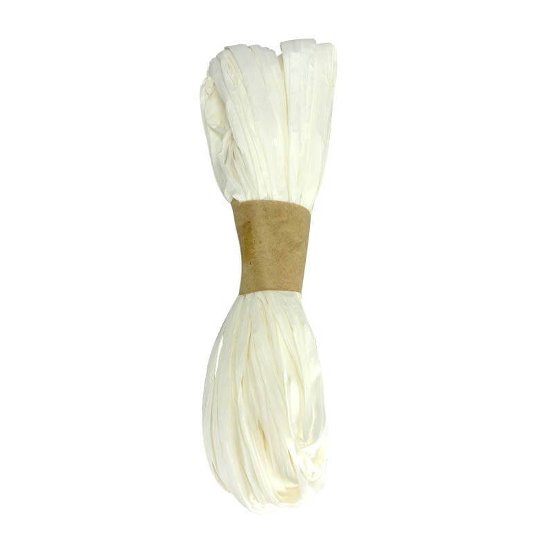 Ruban de raphia blanc