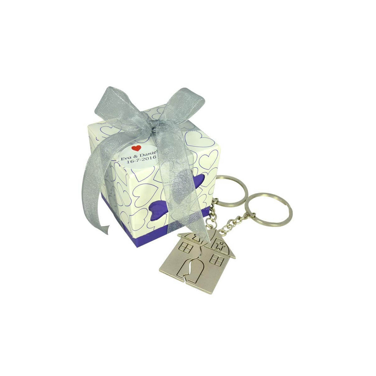 Porte-clés en métal personnalisés pour mariage