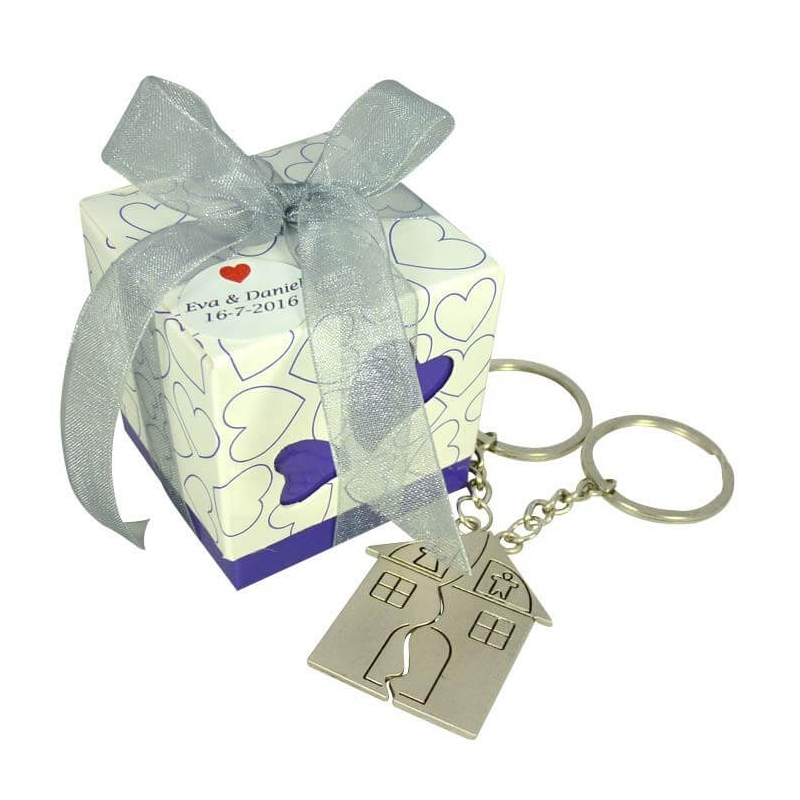 Porte-clés en métal personnalisés pour mariage