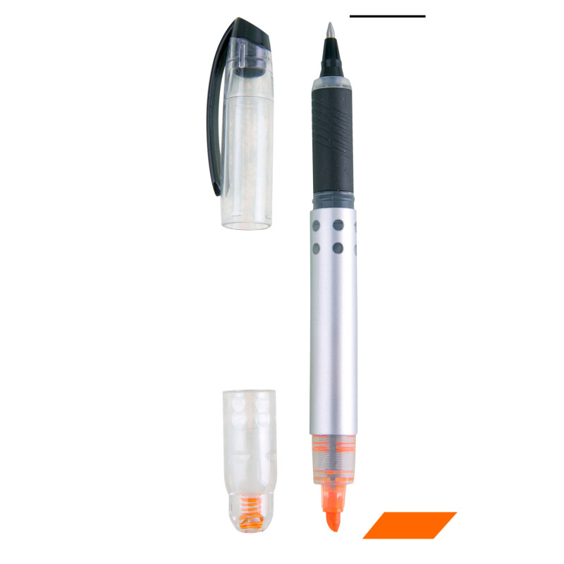 Stylo gel et marqueur orange pour étudier et offrir en cadeau