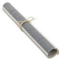 Nappe lavable et enroulable de couleur naturelle avec des bandes de couleur au choix