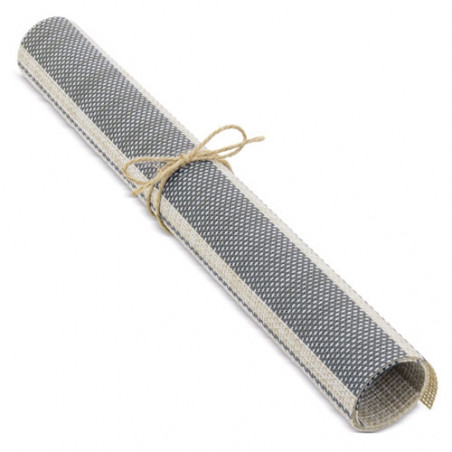 Nappe lavable et enroulable de couleur naturelle avec des bandes de couleur au choix