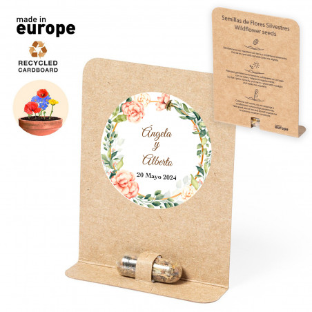 Capsule de graines personnalisée pour cadeaux de mariage