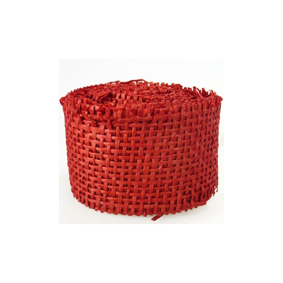 Rouleau de ruban en filet rouge