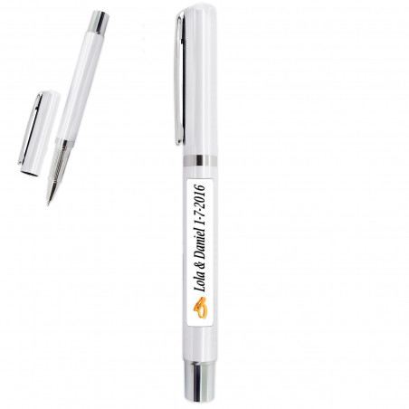 Stylo fin avec adhésif personnalisé pour cadeaux de mariage