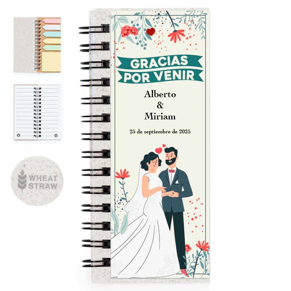 Bloc-notes Post-it personnalisé pour les cadeaux de mariage
