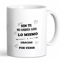 Tasse avec phrase de remerciement pour des détails